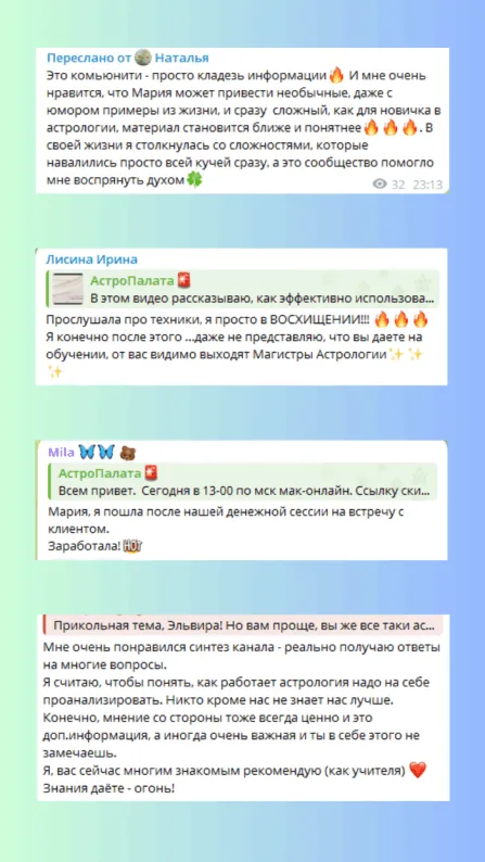 Отзыв участника АстроПалаты из чата, №13