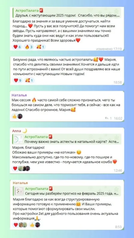 Отзыв участника АстроПалаты из чата, №5